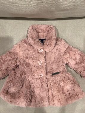Toddlers' Pink Faux Fur Coat - Brand: Calvin Klein